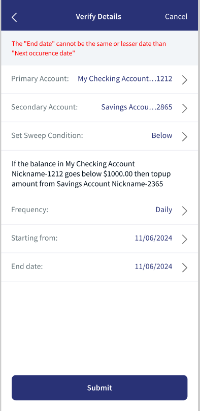 Error with Next Occurence Date